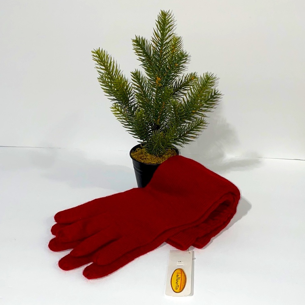 Brand new Talbots ruched red gloves. Wool, Angora Rabbit Hair. Super soft! NWT!!